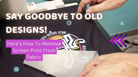 removing screen printing from fabric